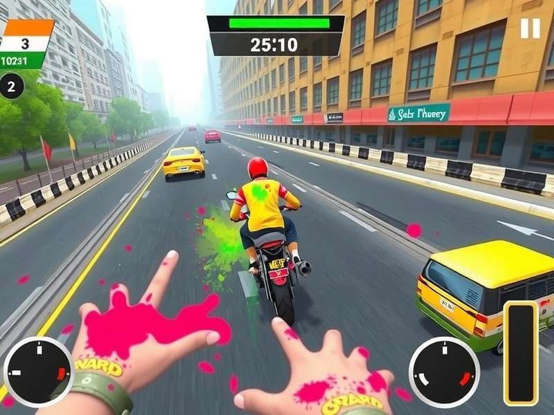 Pepper Speed Master gameplay screenshot showing Indian city racing